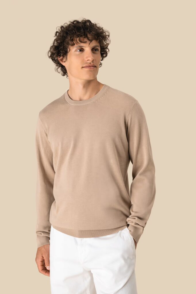 Pull écoresponsable à col rond homme
